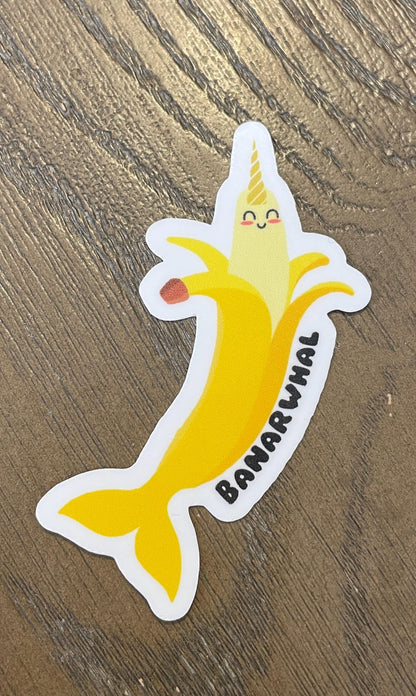 Banarwhal Vinyl Sticker