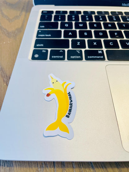 Banarwhal Vinyl Sticker