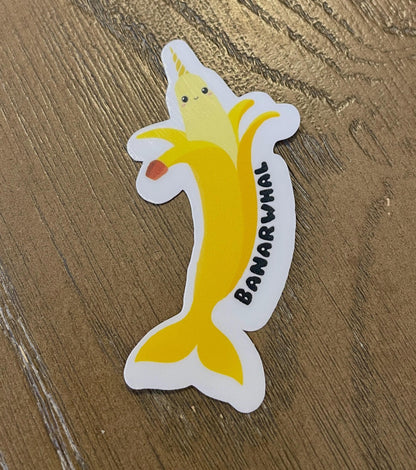 Banarwhal Vinyl Sticker